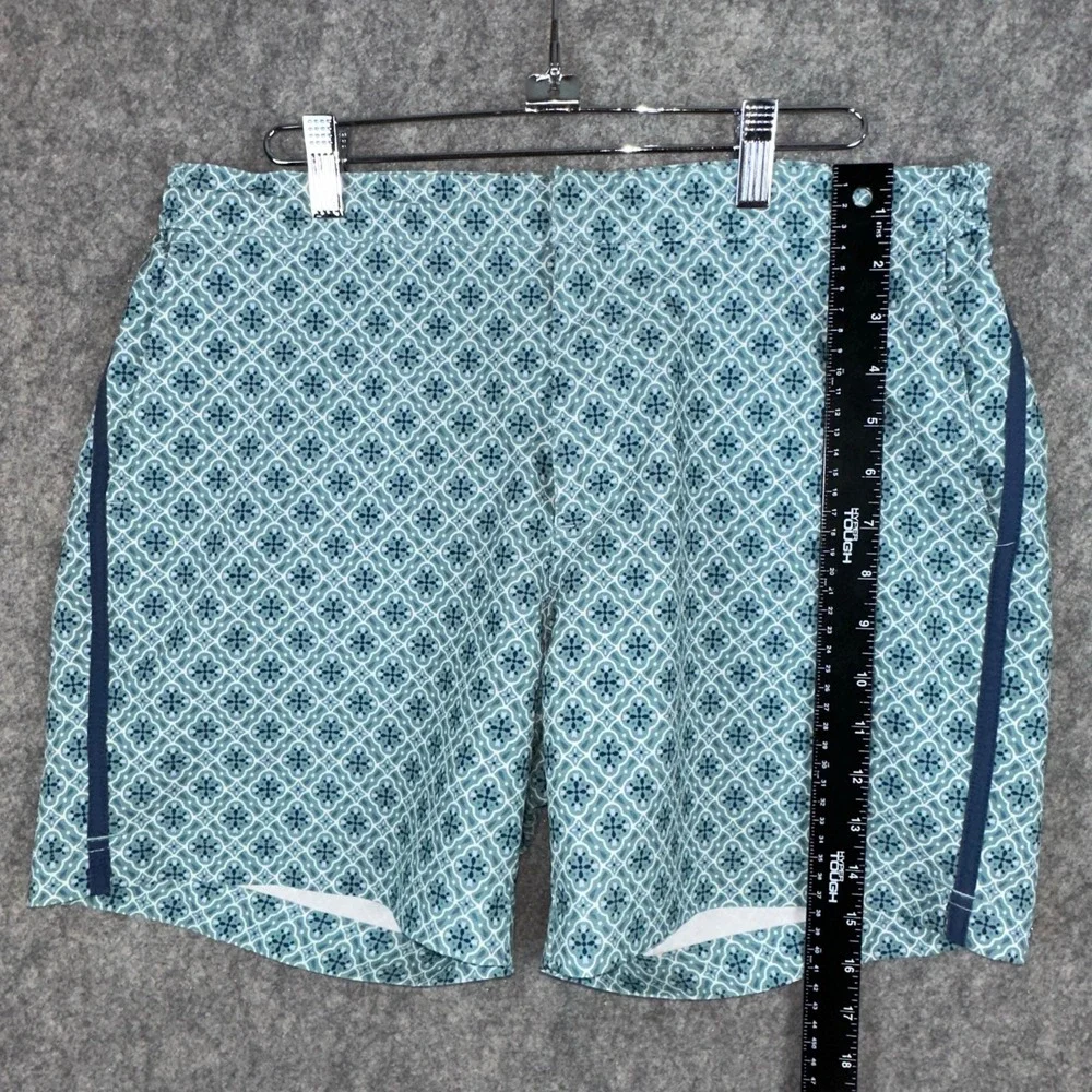 Fair Harbor Swim Trunks Mens M Blue Geometric Tile Print The Anchor 7